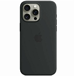 Силиконовый чехол SILICONE Case MagsSafe для iPhone 15 Pro Max (С АНИМАЦИЕЙ) Черный