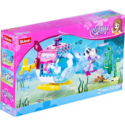 Конструктор SLUBAN Розовая мечта: «Подводный батискаф», 117 деталей