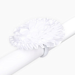 Бант для волос на резинке школьный, белый, 11 см, Кошечка Мари