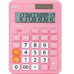 Калькулятор DELI EM210FPINK розовый 12-разр.
