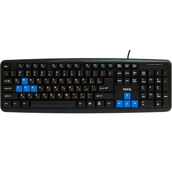 Клавиатура DIALOG Multimedia KM-025U черная/голубая