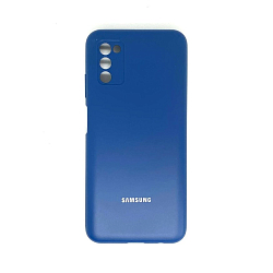 Задняя накладка SILICONE COVER для Samsung A03S синий
