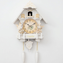 Часы настенные интерьерные большие с кукушкой "Замок с птицами", бесшумные, 63 х 8 х 32 см 5183580
