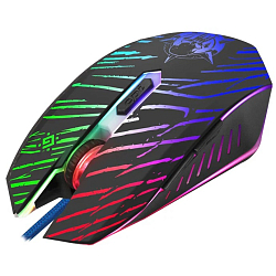 Мышь DEFENDER GM-590L, Dark Agent, чёрный, рисунок