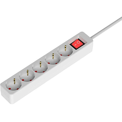 Сетевые фильтр 2.0м RITMIX RM-250K White, 5 розеток, 16A