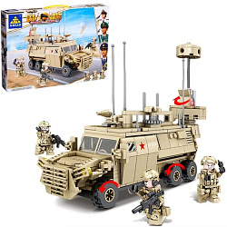 Конструктор KAZI Армия «Бронеавтомобиль», 416 деталей