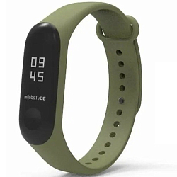 Силиконовый ремешок STR для XIAOMI MI Band 5/6/7 оливковый