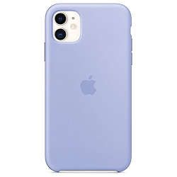Силиконовый чехол SILICONE CASE для iPhone 11 полная защита, лавандовый (не оригинал)