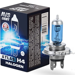 Лампа галогенная AVS ATLAS BOX/5000К/ H4.12V.60/55W.коробка 1шт.