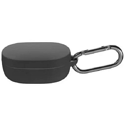 Силиконовый чехол AXXA для Xiaomi Earbuds Basic2/2S/Airdots2, черный с карабином