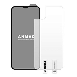 Противоударное стекло 3D ANMAC для iPhone 11 матовый с сеточкой (1137236) (+ пленка на заднюю крышку)