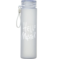 Бутылка для воды, 500 мл Hello Master, 22 х 6 см, белая 10755888