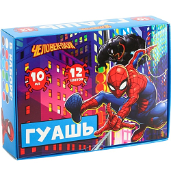 Гуашь 12 цветов по 10 мл, Человек-паук 10329212