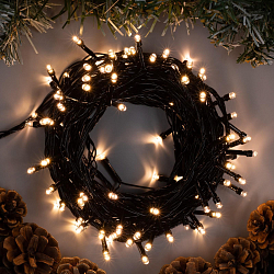 Гирлянда "Нить" 10 м, свечение тёплое белое, 8 режимов, IP20