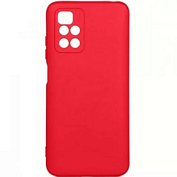 Силиконовый чехол STR для Xiaomi Redmi 10 тонкий (красный)