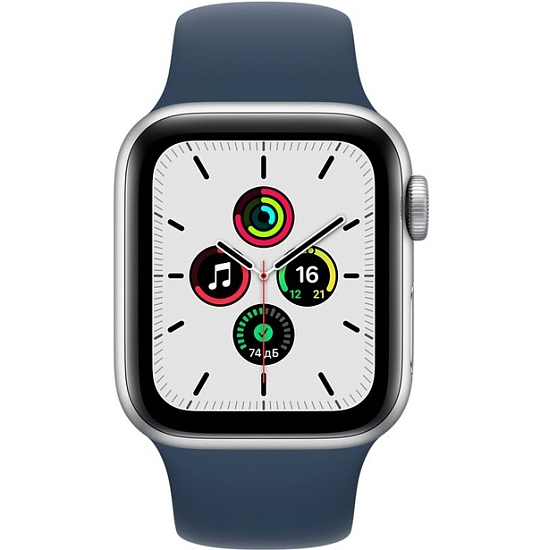 Часы Apple Watch SE (2021), 40 мм, (MKNY3) Silver / Abyss blue, Sport(Б/У)