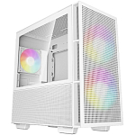 Корпус DEEPCOOL CH360 WH без БП, белый, боковое окно (закаленное стекло), 2x140мм ARGB LED вентилятор спереди и 1x120мм ARGB LED вентилятор сзади, mAT