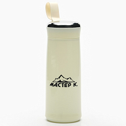 Бутылка для воды из стекла "Мастер К", 400 мл, бежевая   9464619