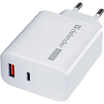 Сетевое ЗУ 1USB/1Type-C DEFENDER UPA-165 USB A+C, 65W