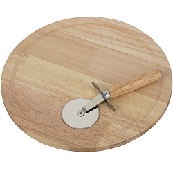 Набор: доска круглая 31 см, нож для пиццы REGENT Linea Bosco 93-BO-6-02