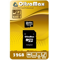 Micro SD 32Gb OltraMax Class 10 с адаптером SD