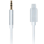 Кабель Jack 3.5 <--> Lightning  2.0м ISA белый