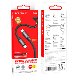 Кабель Type-C <--> Type-C  1.0м BOROFONE BX82 Bountiful чёрный