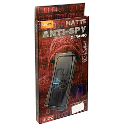 Противоударное стекло FAISON для iPhone 12 Mini, Ceramic Anti-spy Matte, черное, матовое, полный клей