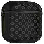 Силиконовый чехол STR Soft-Touch для AirPods Nike (черно-серый)