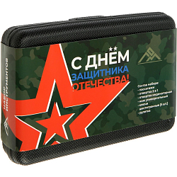 Набор инструментов ЛОМ "23 ФЕВРАЛЯ", в подарочной упаковке, 11 предметов 9305213