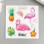 Чипборд для скрапбукинга "Фламинго" 10х10 см   3785754