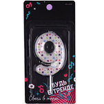 Свеча для торта, цифра «9», 5,5 х 8 см.