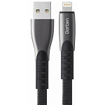 Кабель USB <--> Lightning  1.0м DORTEN DN312901 Flat Series Black/Черный