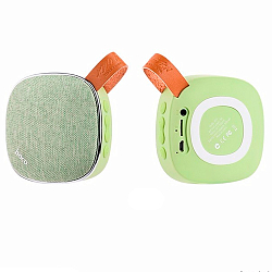 Колонка портативная HOCO BS8, Bluetooth зеленая (Plain Textil)