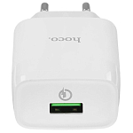 Сетевое ЗУ 1USB 3A HOCO C72Q, белый, Type-C