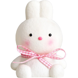 Ночник "Зайчик" LED 1Вт от батареек 3хAG10 бело-розовый 7,4х9,2х12,5 см   7329145