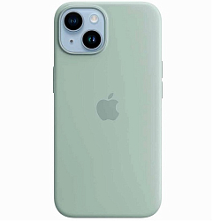Силиконовый чехол SILICONE Case MagsSafe для iPhone 14, зелёный