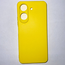 Задняя накладка Мобилис для Xiaomi Redmi 13C (4G)/Poco C65 (5G), желтый, матовая с защитой камеры