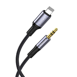 Кабель Jack 3.5 <--> Lightning 1.0м Jokade JA108 черный