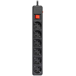 Сетевой фильтр 5.0м SMARTBUY SBSP-6-50-K, черный, 6 розеток, 16А