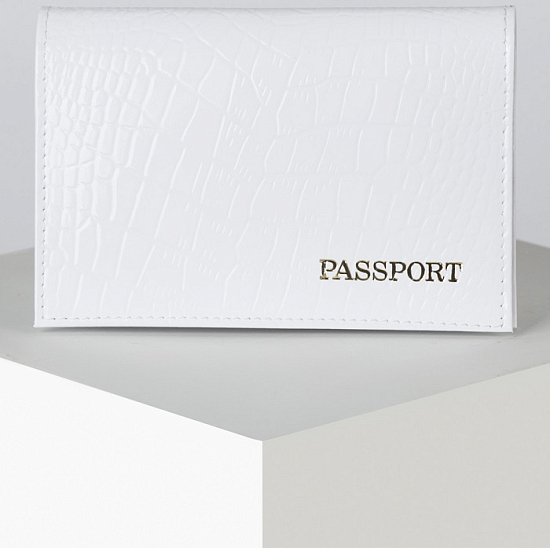 Обложка для паспорта, цвет белый