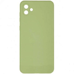 Задняя накладка ZIBELINO Soft Matte для Samsung A04 4G (оливковый) с микрофиброй