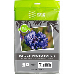 Фотобумага Cactus CS-MA414050ED A4/140г/м2/50л./белый матовое для струйной печати