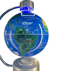 Левитирующий глобус D20 см с физической картой(Уценка)