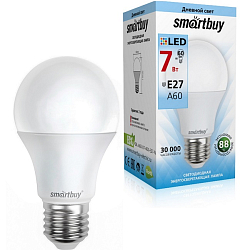 Лампа светодиодная SMARTBUY A60 7W/4000K/E27 (нейтральный свет)
