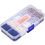 Бисер стекло 6/0 в шкатулке 10 делений "Классика" 1 деление=10 гр 12,8х6,5х2,2 см   9359049