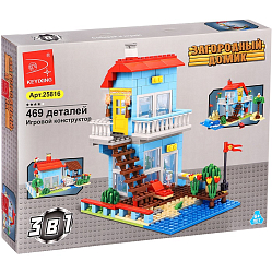 Конструктор «Загородный домик», 3 варианта сборки, 469 деталей 2575327
