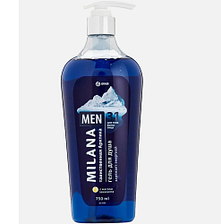 Гель для душа GraSS "Milana MEN Таинственная арктика" с маслом эвкалипта (флакон 750мл) 125460