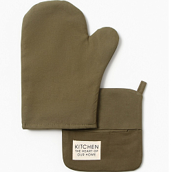 Набор кухонных прихваток Этель Kitchen, цвет зелёный 7866030