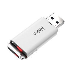USB 64GB NETAC U185 с LED индикатором, белый 3.0